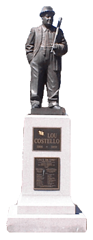 Statue of Lou Costello in
                                    Paterson, New Jersey near the Great
                                    Falls in Paterson New Jersey